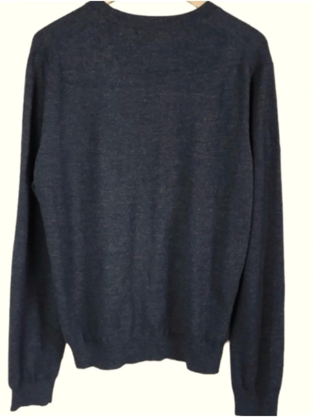 Banana Republic Charcoal V-Neck Merino Wool Classic Lightweight Sweater Size M